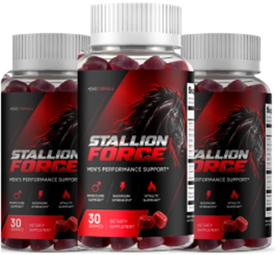 Stallion Force three jar pack of men's performance gummies